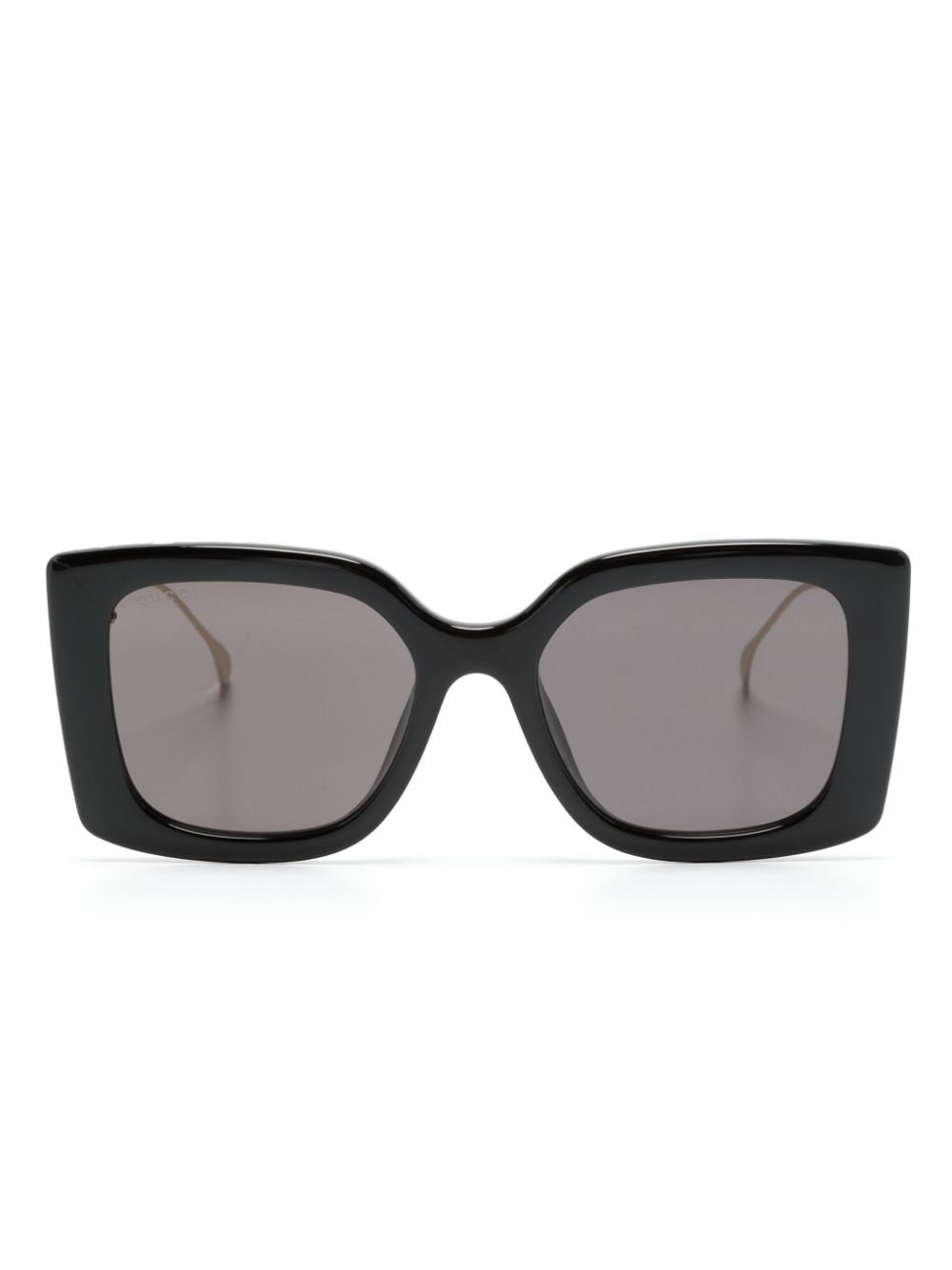 Tortoiseshell-effect oversize-frame sunglasses - Brown