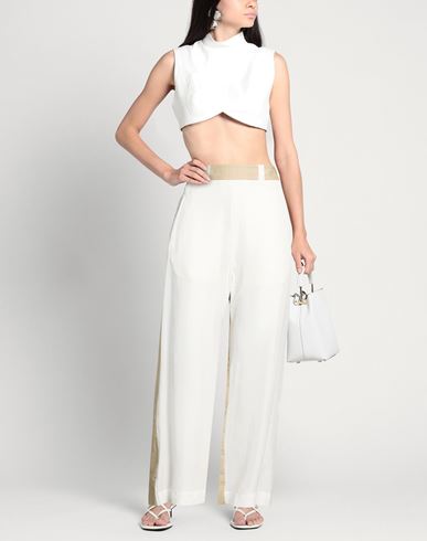 Woman Pants Beige Size 4 Silk, Cotton