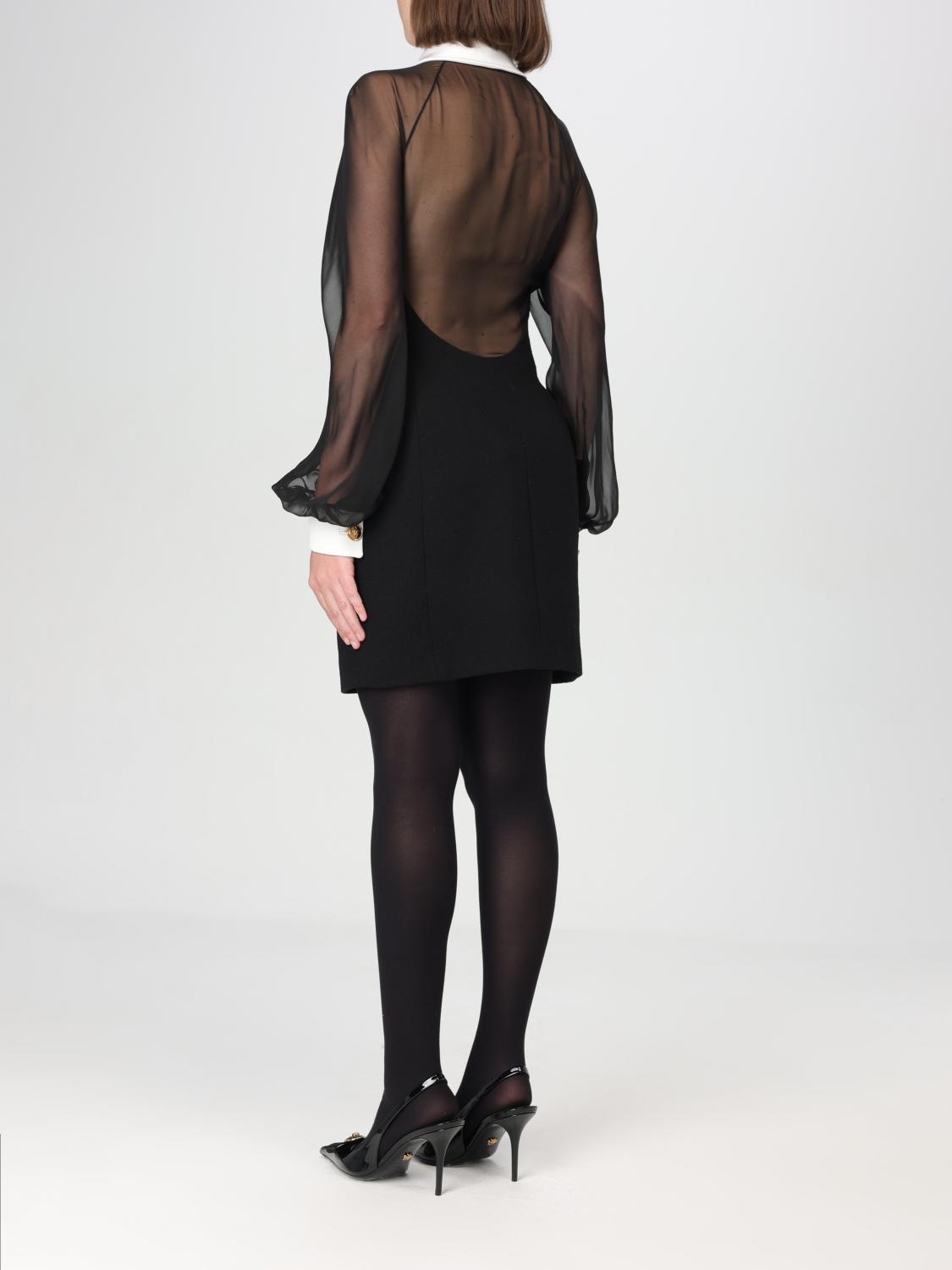 Panelled bustier mini dress - Black