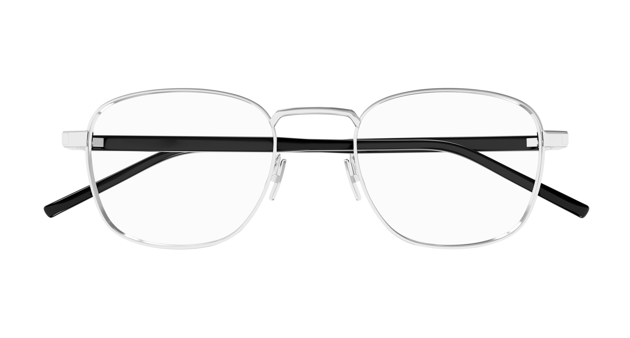 SAINT LAURENT Unisex SL 699 002 Optical frames Metal Silver Transparent Round