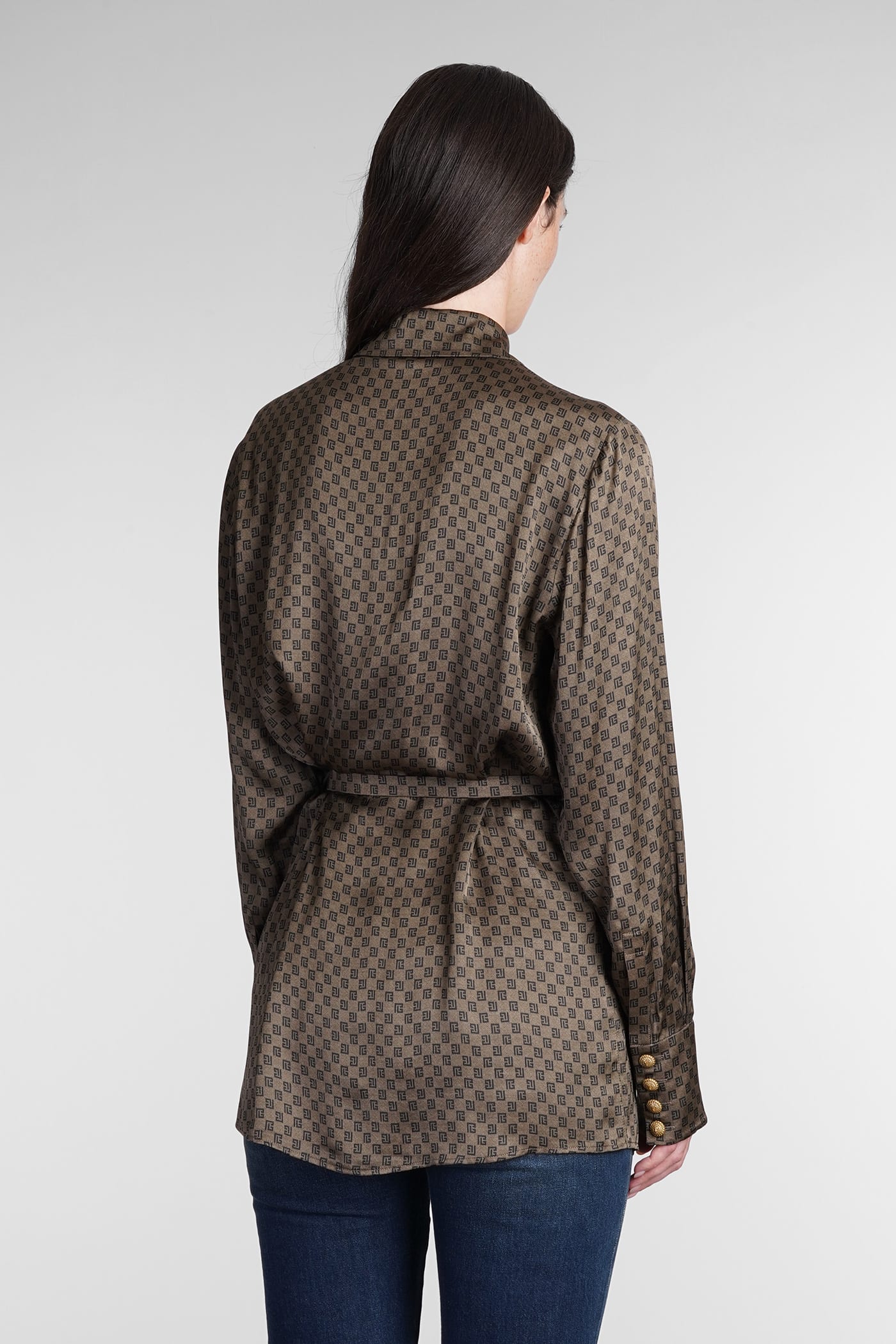 Shirt In Brown Viscose