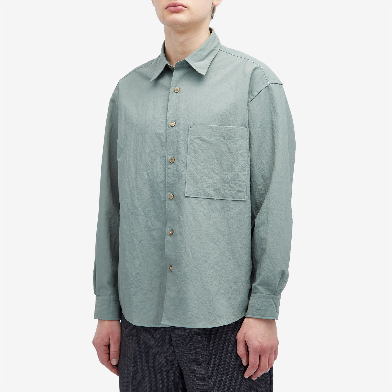 Men's Nylon Overshirt Jade Green