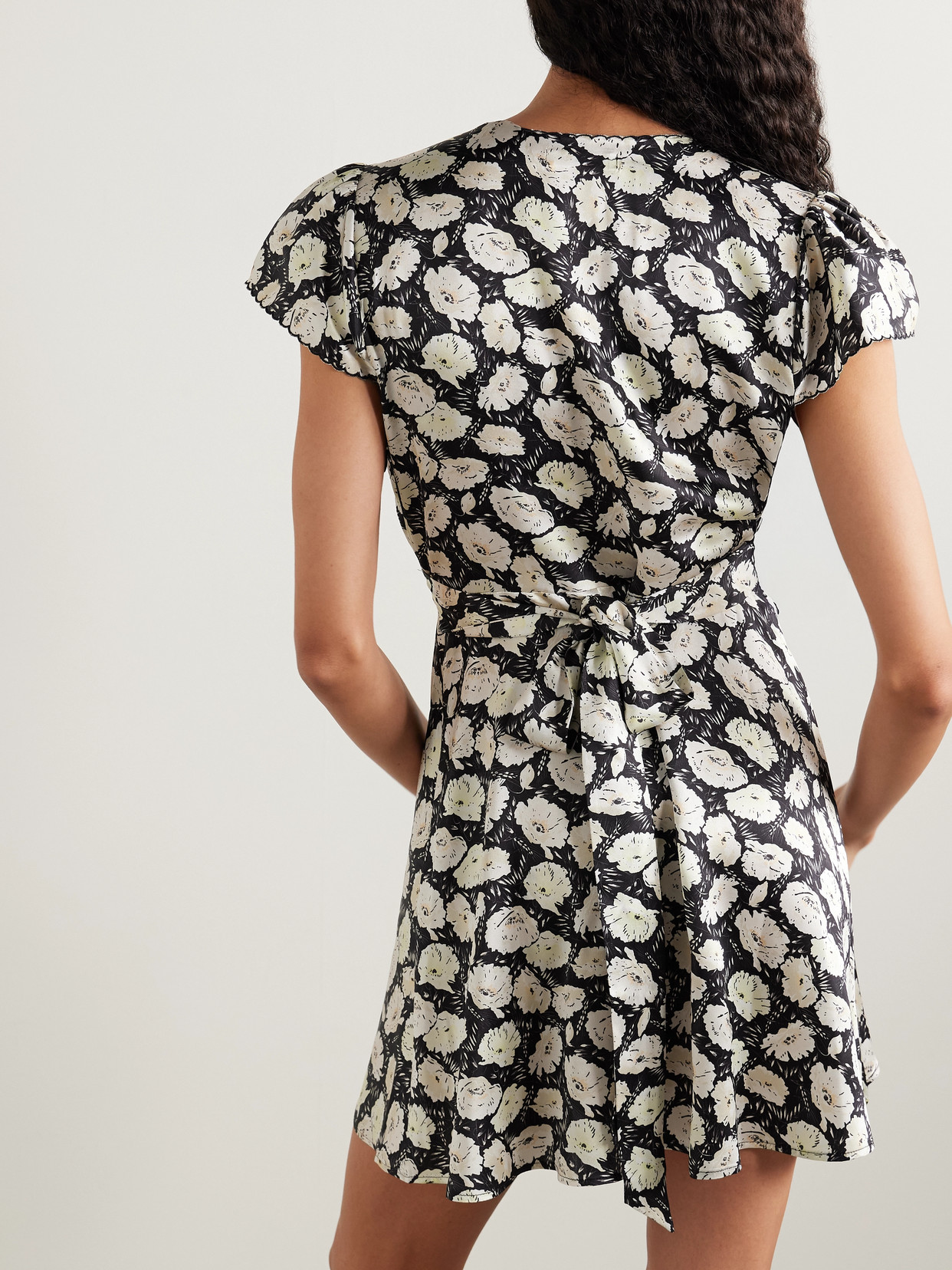 Dianne Floral-print Silk-satin Mini Dress - Multi