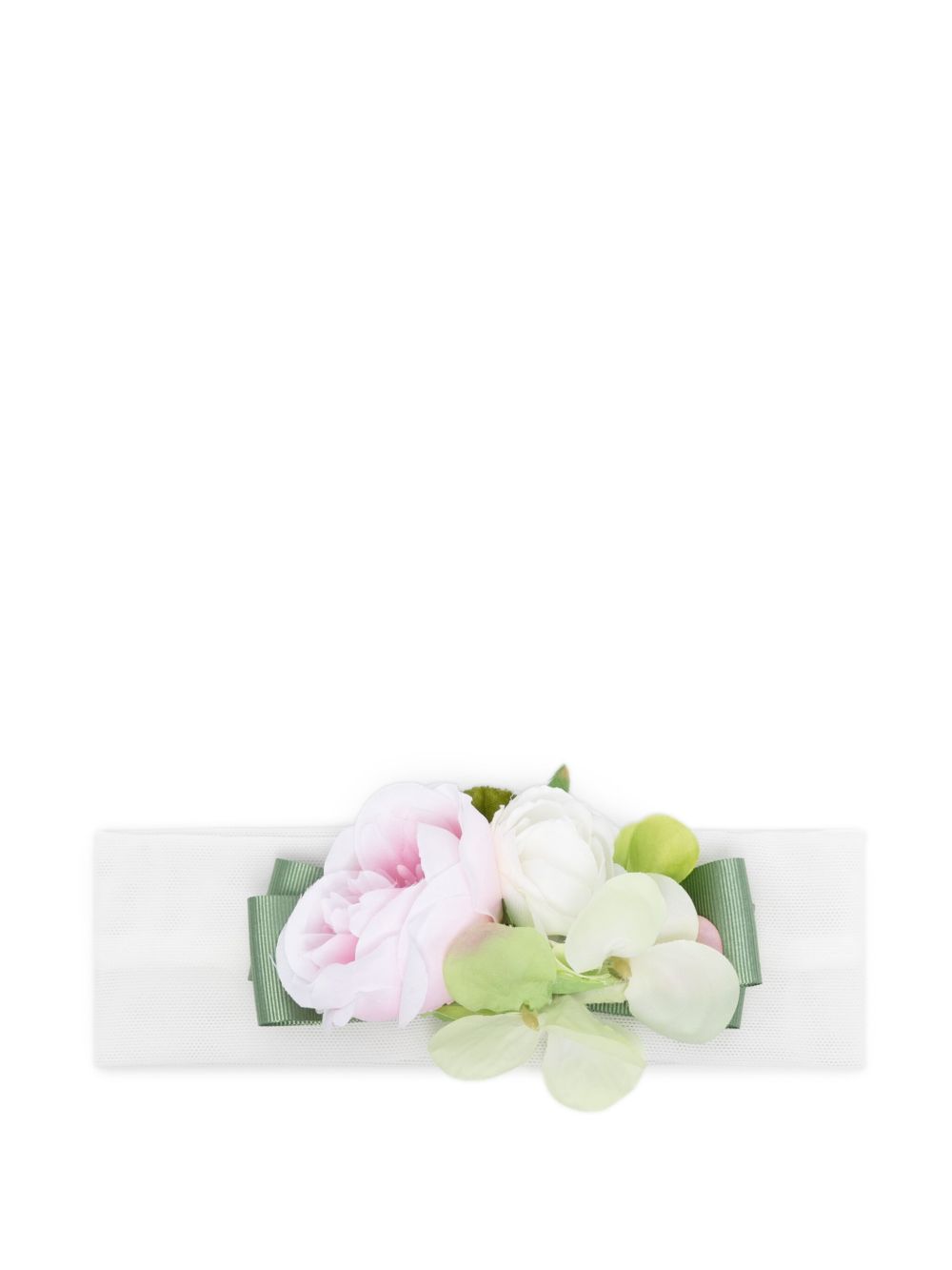 Colorichiari floral-appliqué headband - White