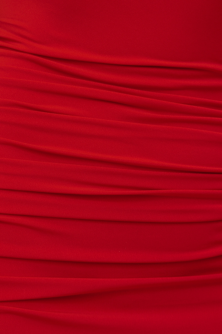 Sculpt Slit Maxi Dress - Red - Women Clothing