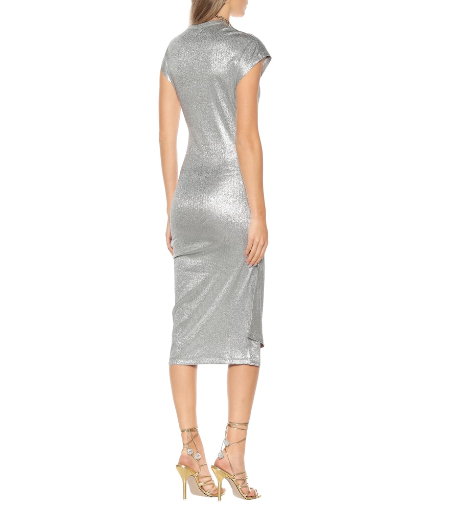 Metallic jersey dress