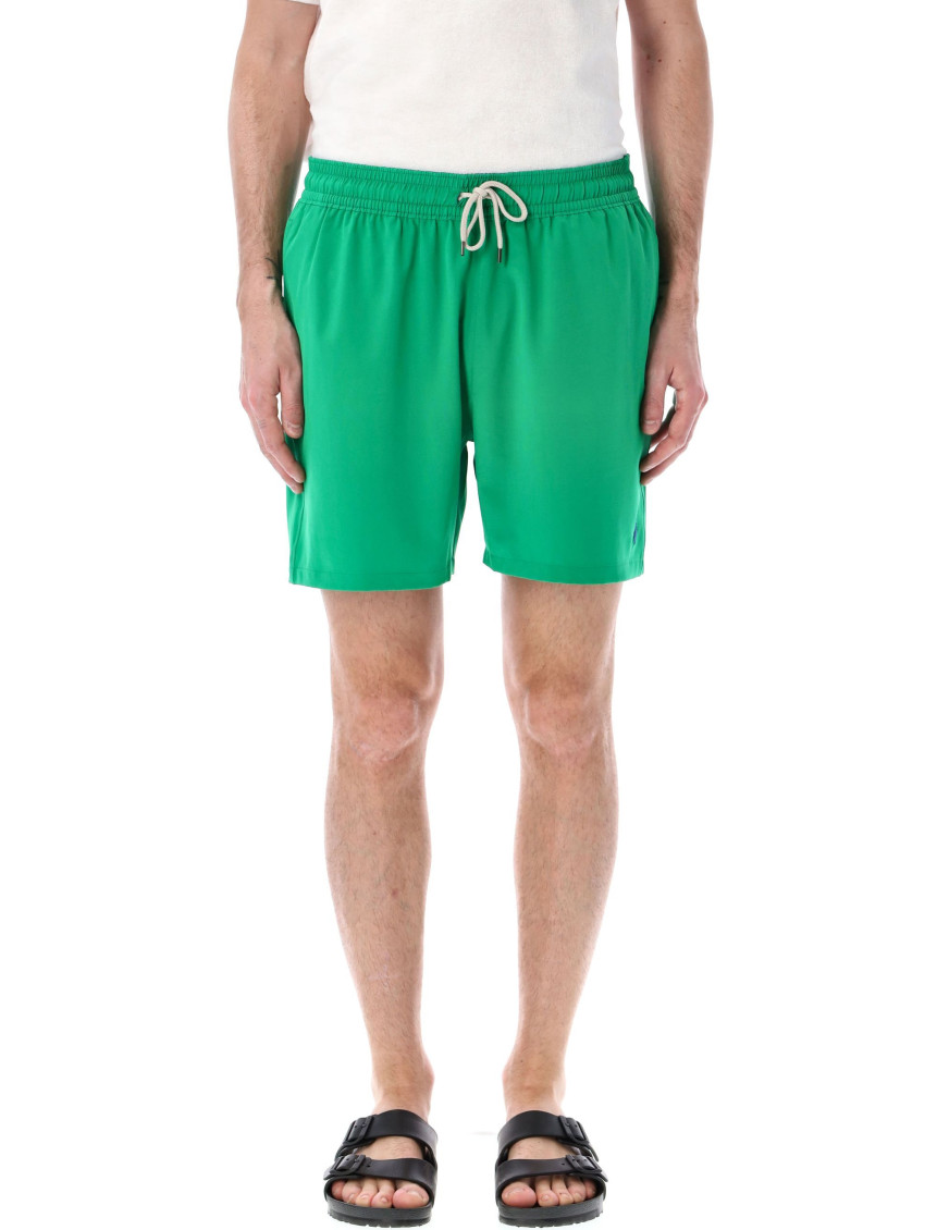 Green Polo Pony-embroidered Swim Shorts