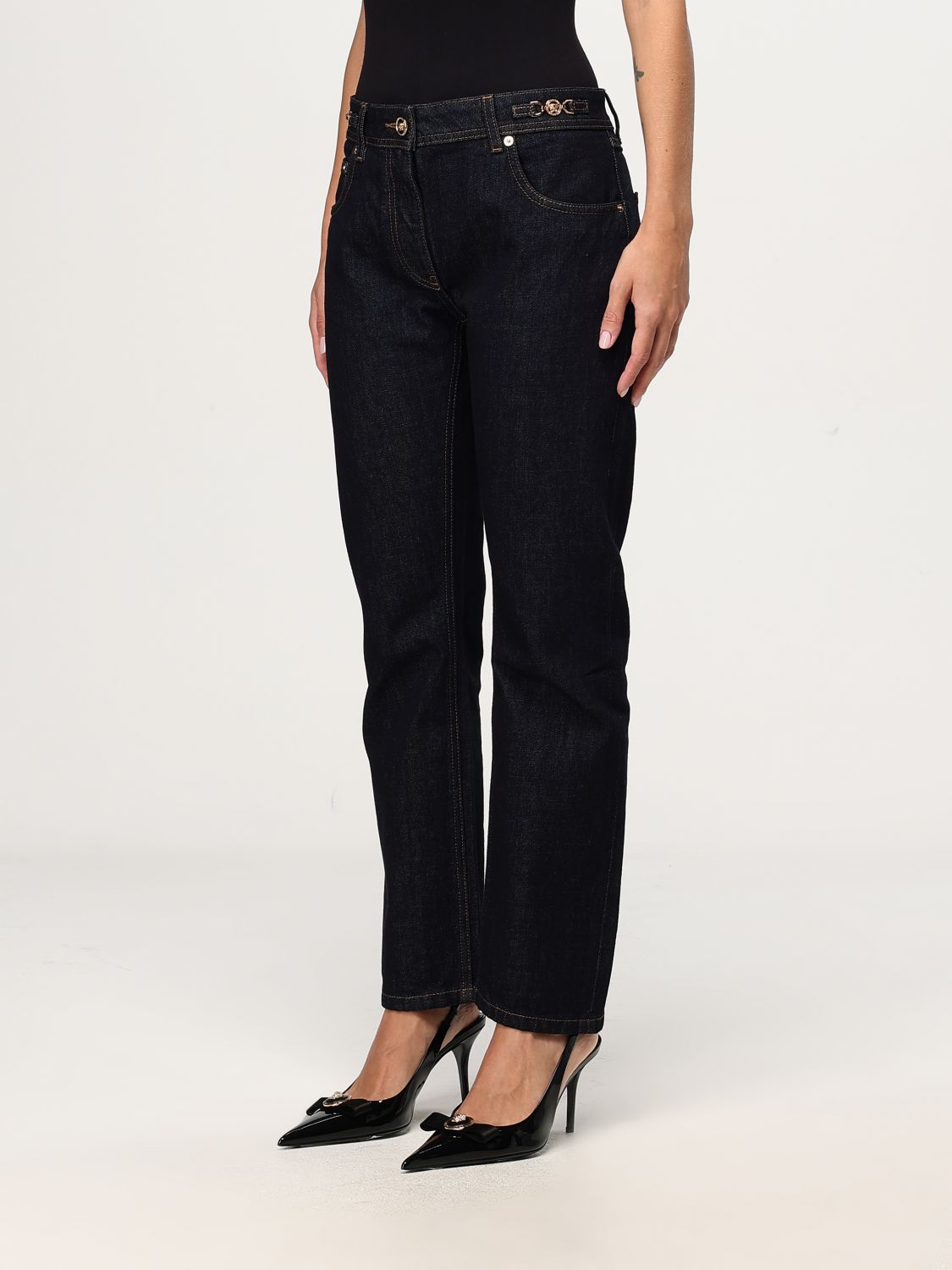 Medusa '95 cropped jeans - Blue