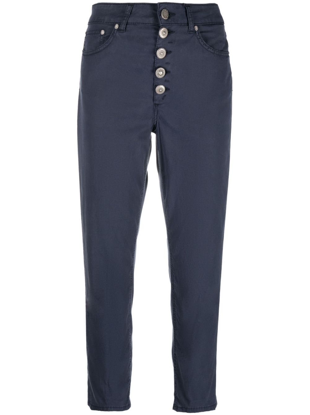 Hihg-waisted cropped jeans - Blue
