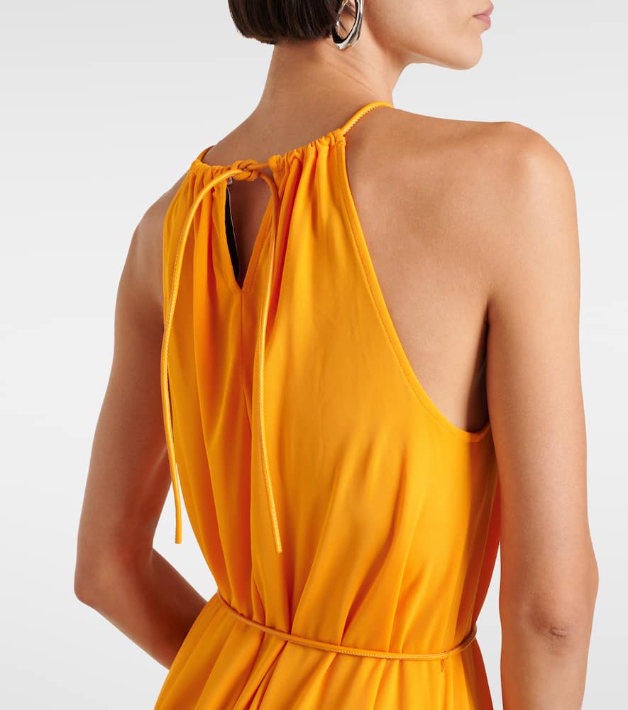 Lenny belted jersey maxi dress