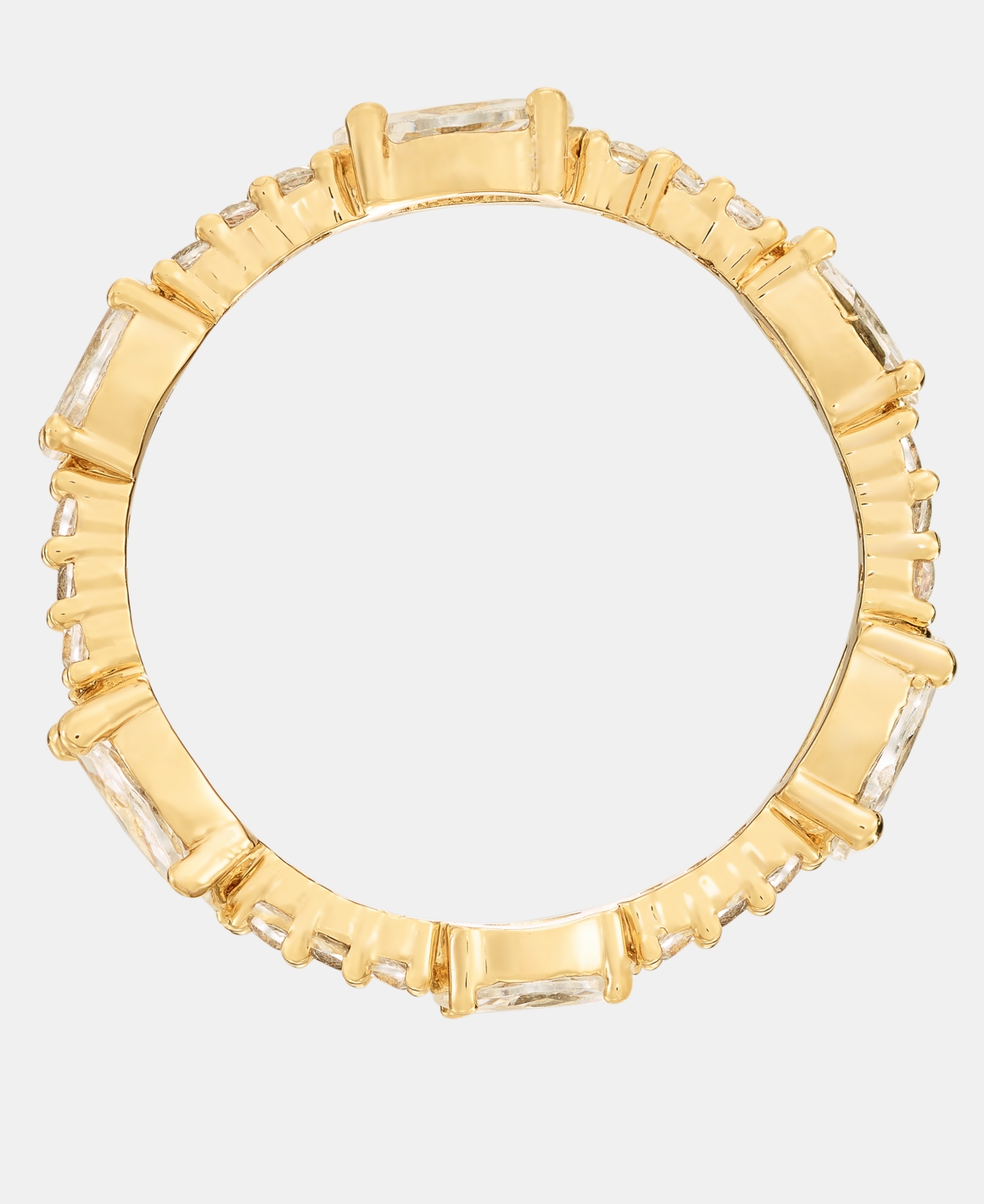 Cubic Zirconia Band Ring - Gold