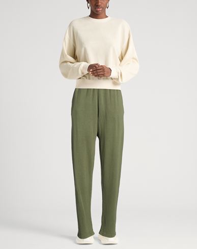 Woman Pants Military green Size L Hemp, Organic cotton