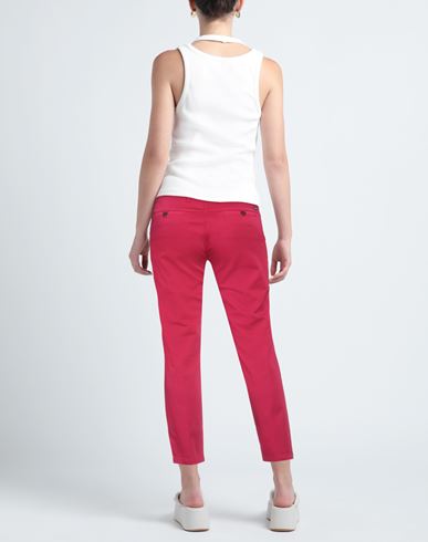 Woman Pants Fuchsia Size 24 Cotton, Elastane