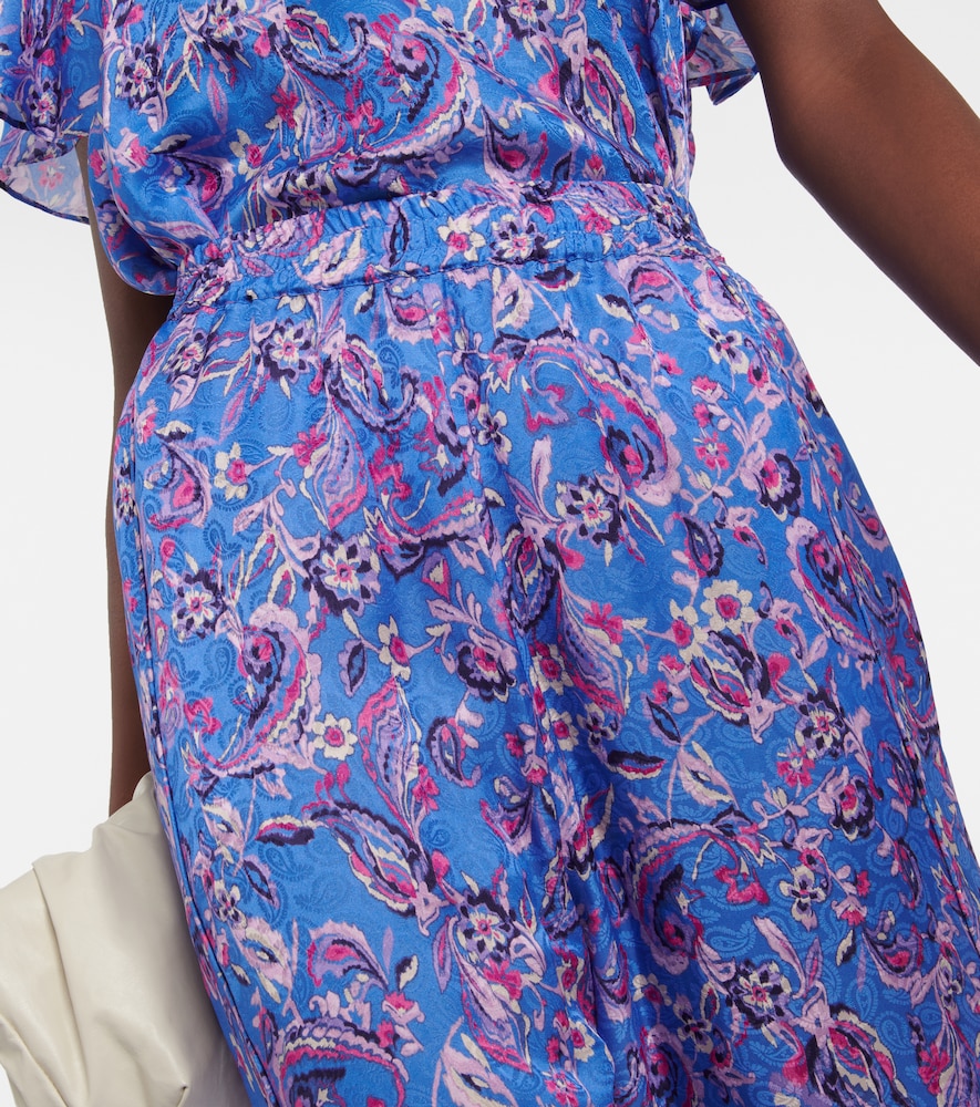 Piera printed silk-blend pants