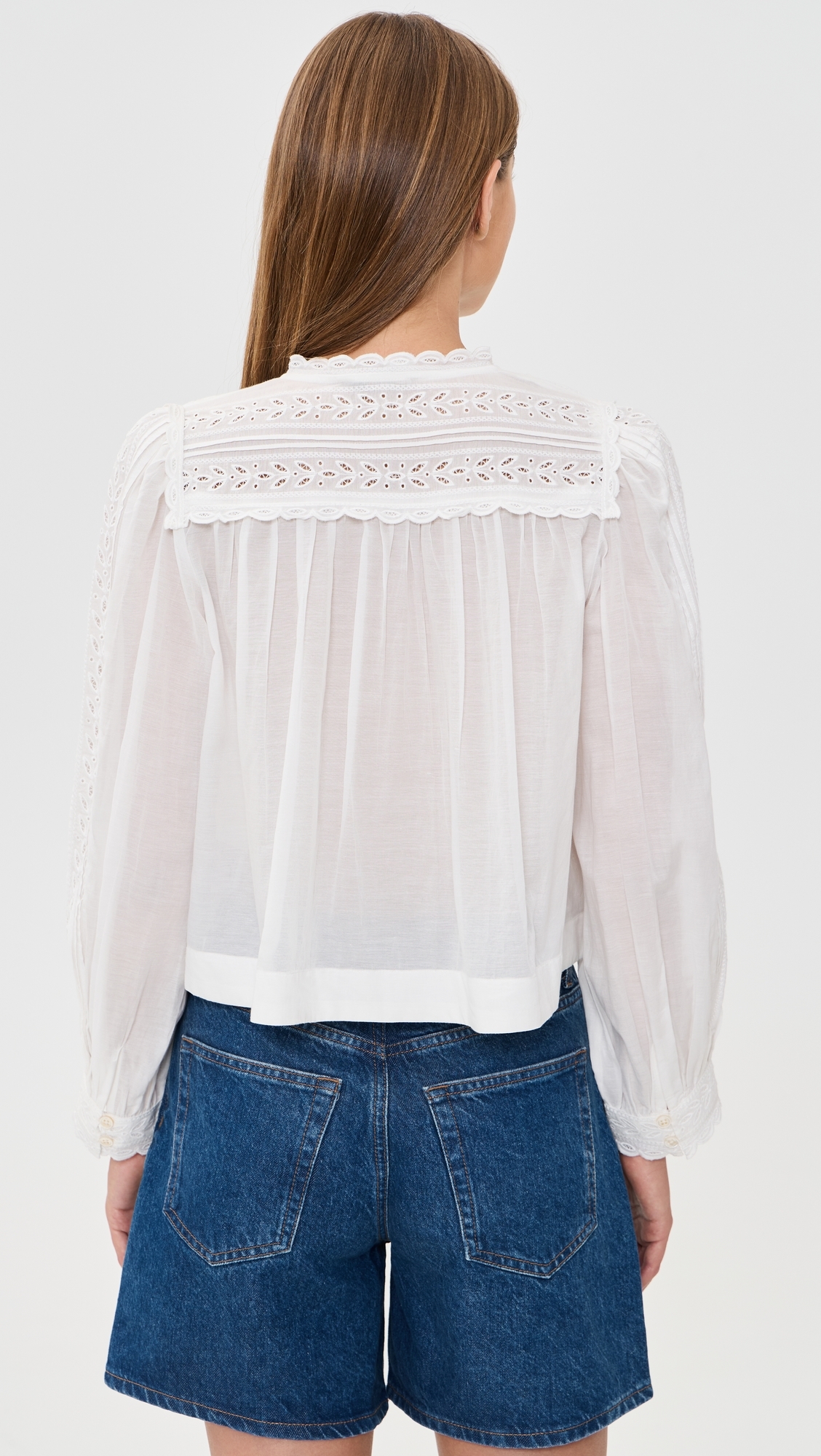 Eliza Eyelet Top White