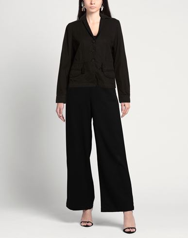 Woman Jacket Black Size S Cotton, Linen, Elastane
