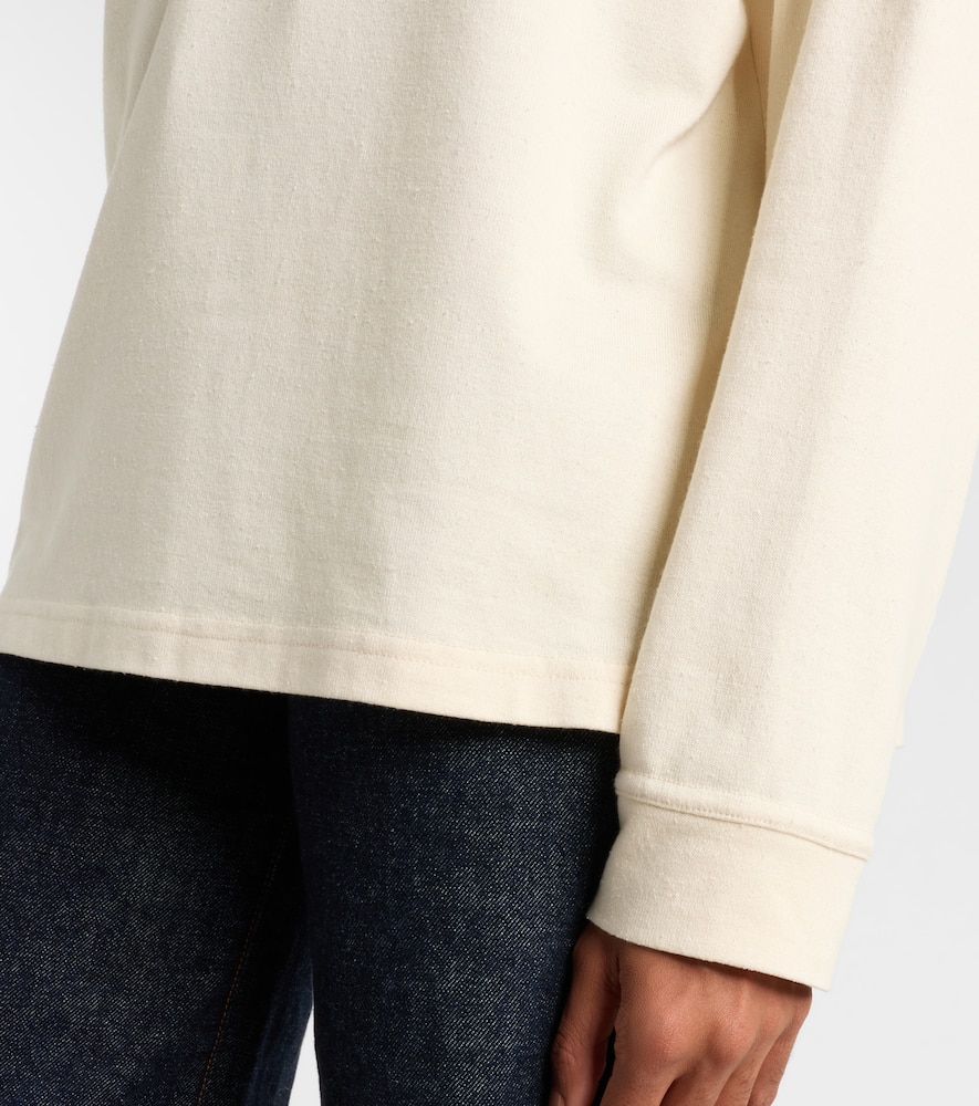 Faithful silk jersey polo sweater
