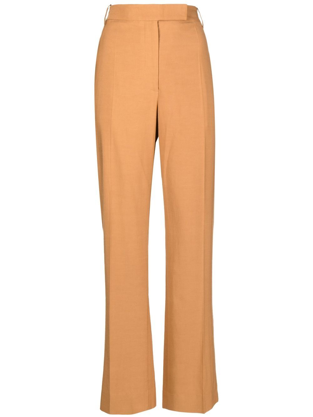 Straight-leg design trousers - Brown