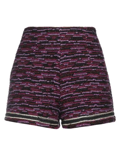 Pho Firenze Woman Shorts & Bermuda Shorts Mauve Size S Polyacrylic, Wool, Nylon, Polyester, Metallic fiber