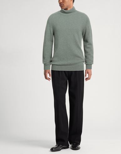 Man Turtleneck Sage green Size XL Cashmere