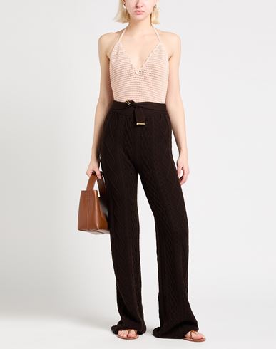 Woman Pants Dark brown Size 1 Wool