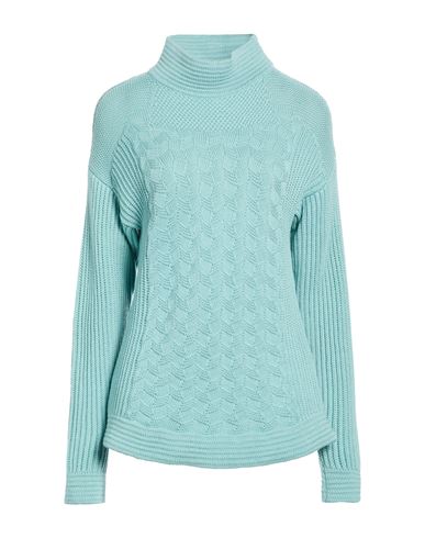Woman Turtleneck Turquoise Size S Merino Wool