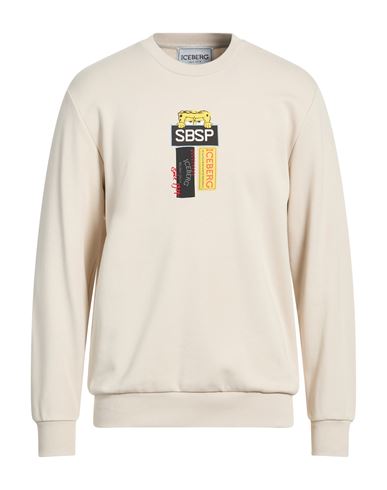 Felpa Man Sweatshirt Sand Size L Cotton, Polyester