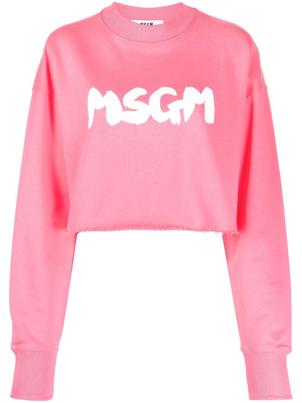Sweatshirt With Brushed Logo Print