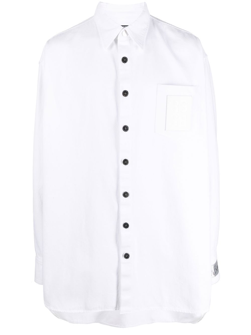 Long-sleeve denim shirt - White