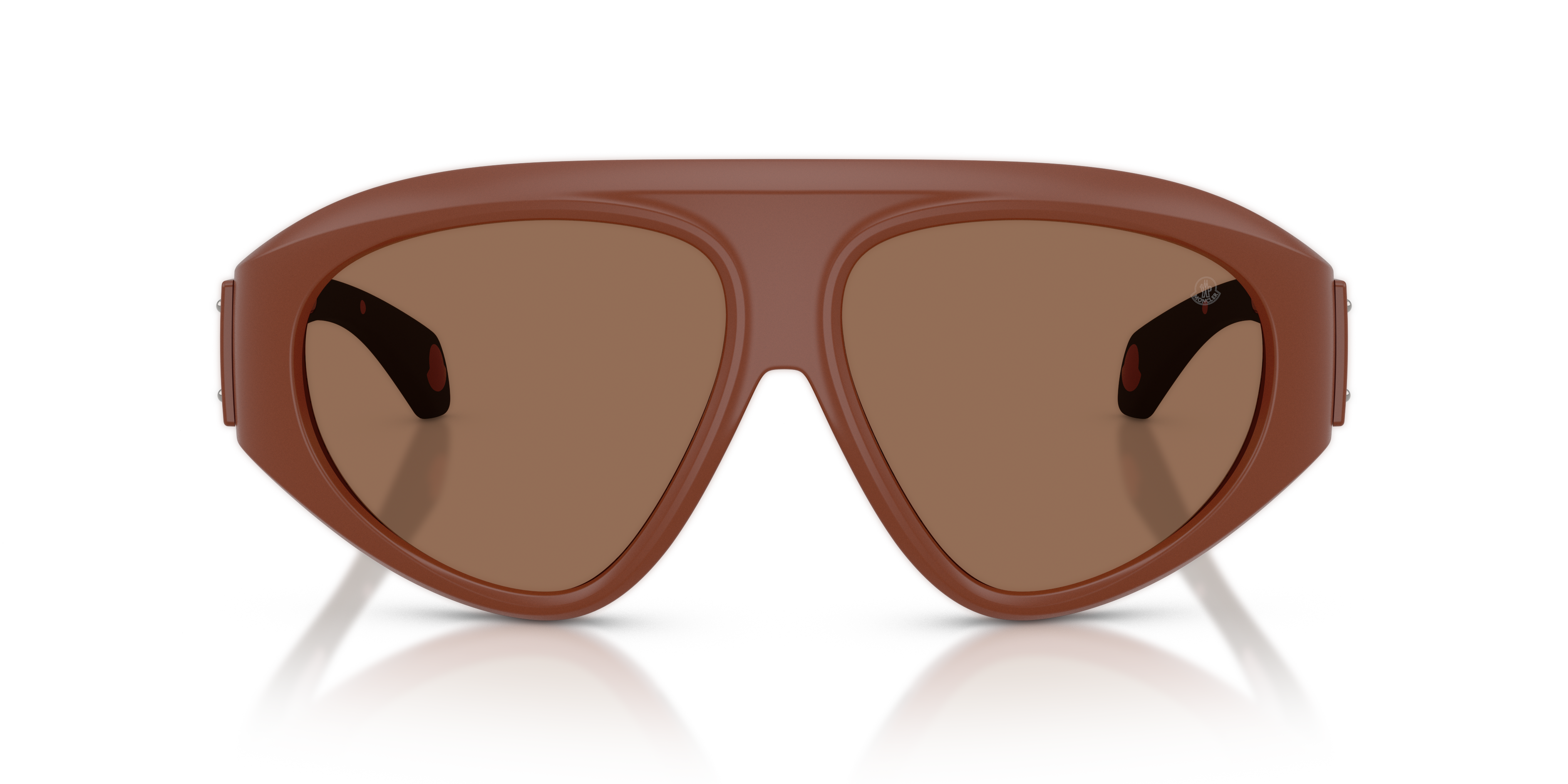 Moncler Unisex Moncler ME8014U ZYRA 503573 Sunglasses Injected Brown Brown Pilot Norma