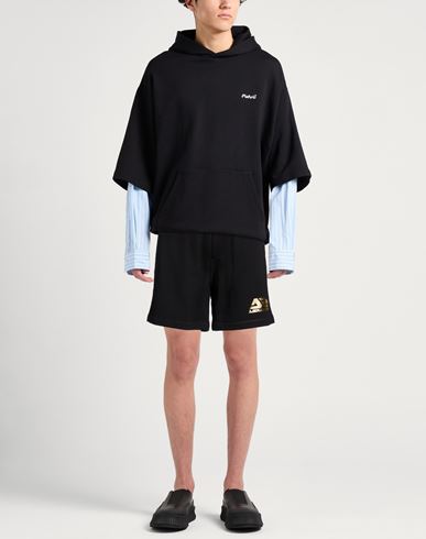 Man Shorts & Bermuda Shorts Black Size XL Cotton, Elastane