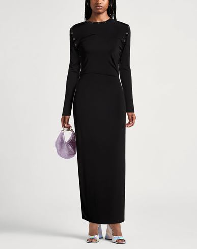 Woman Maxi dress Black Size S Viscose, Elastane