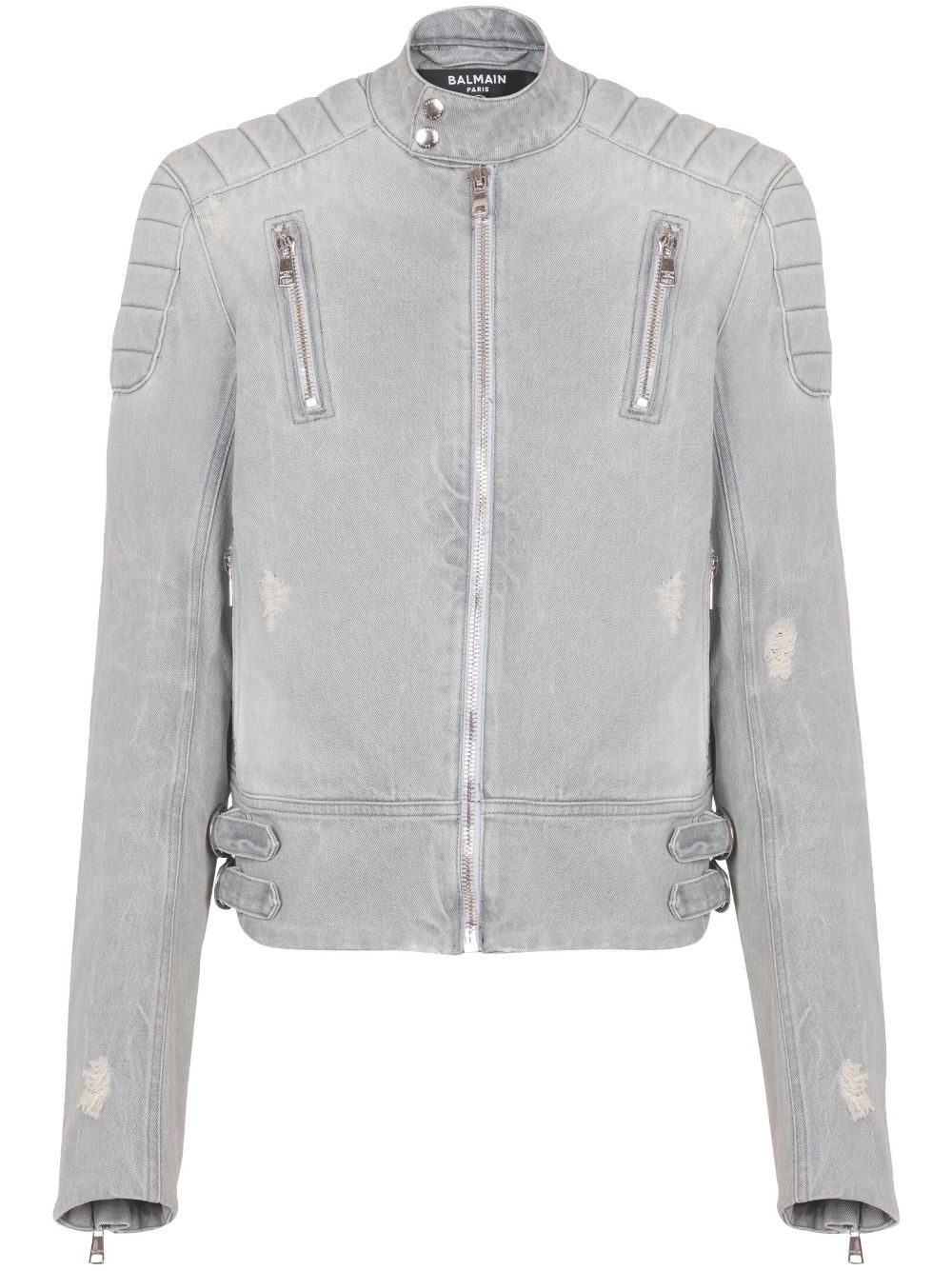 Biker denim jacket - Grey