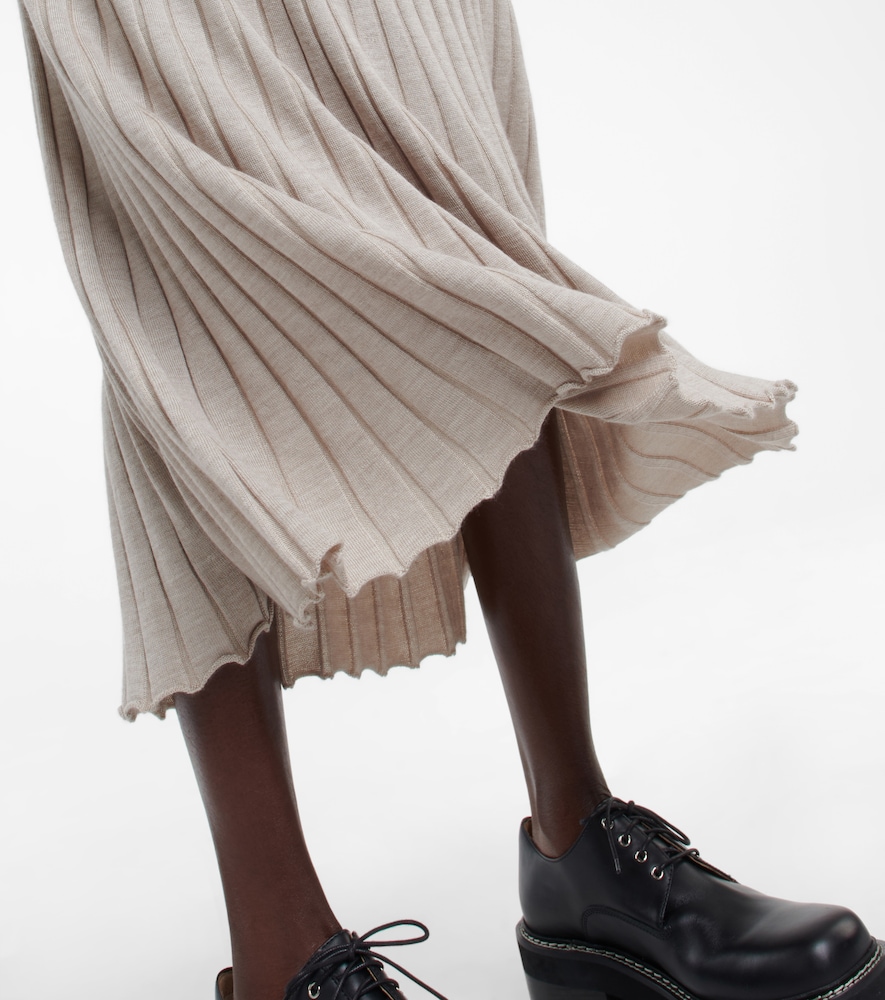 Amor silk and cashmere midi dress