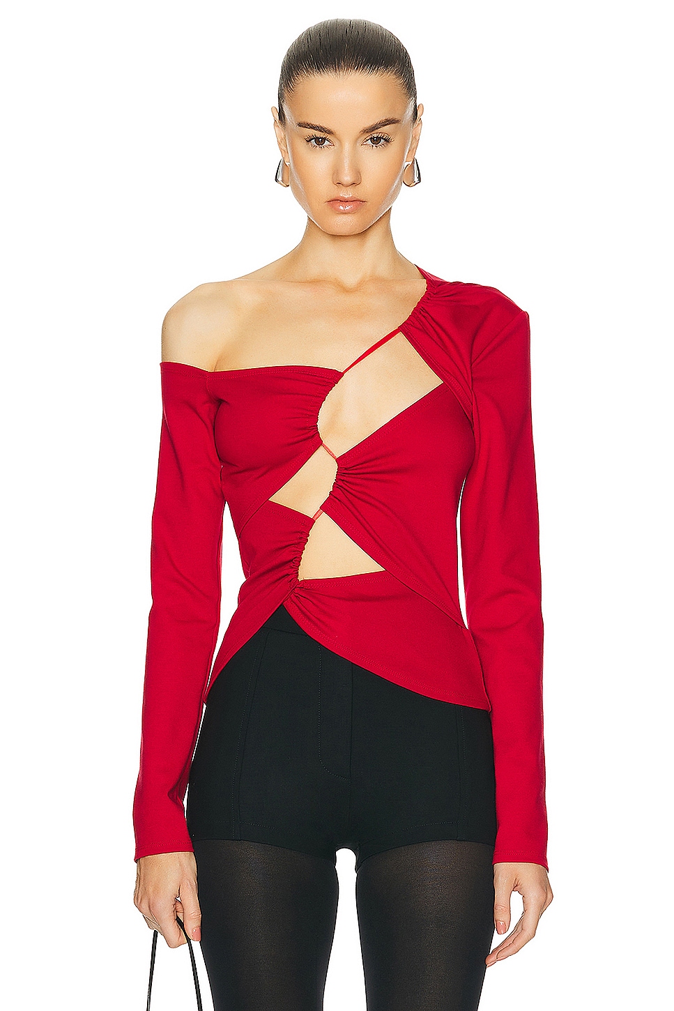 Sid Neigum Inverse Tension Cutout Top in Red - Red. XS also in