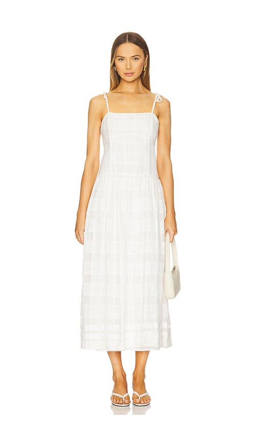 Rag & Bone MIDI-KLEID PRESLEY in White. Größe 6. Also in 0, 10, 12, 2