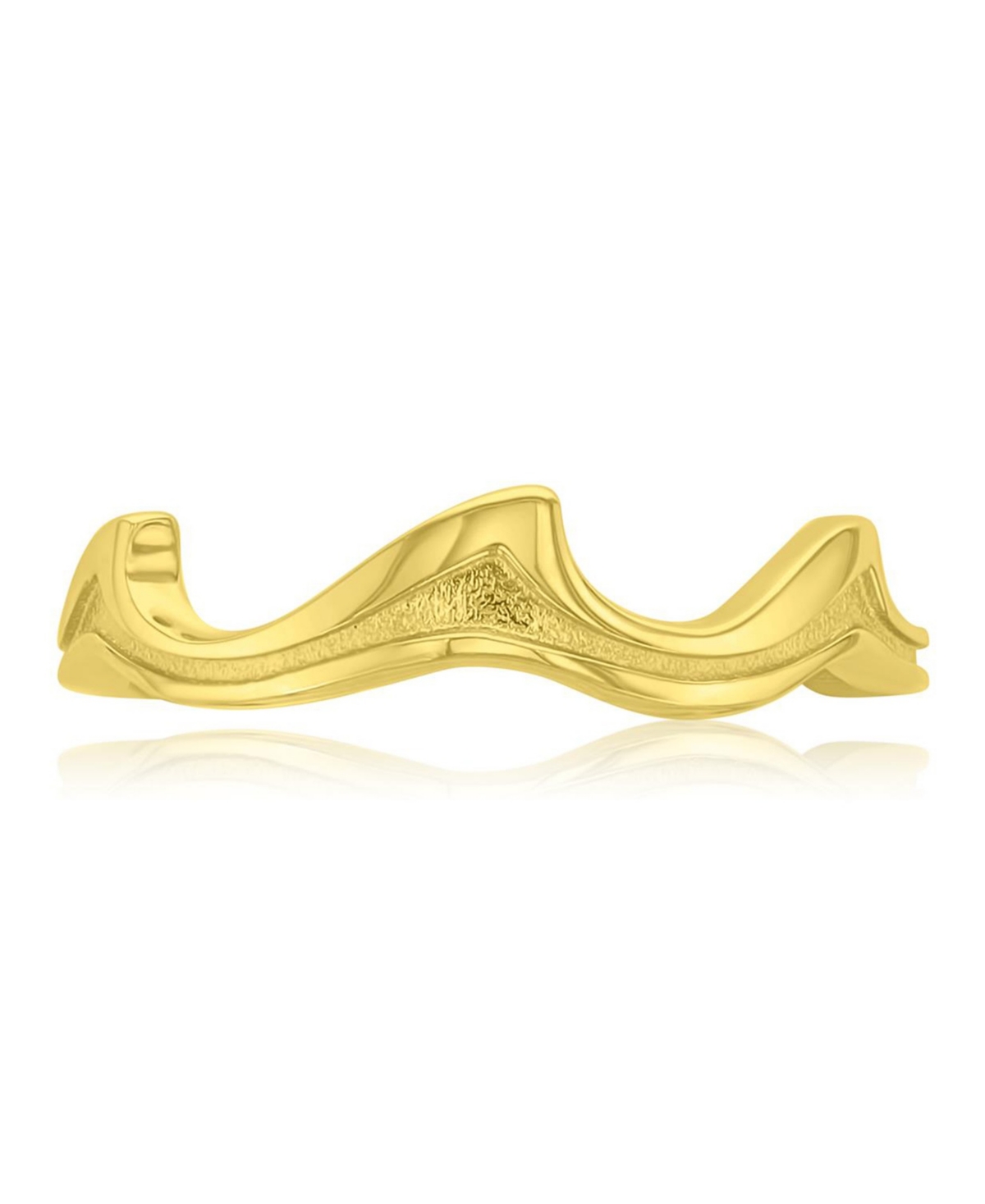 Waterproof Yellow Waves Toe Ring - Gold