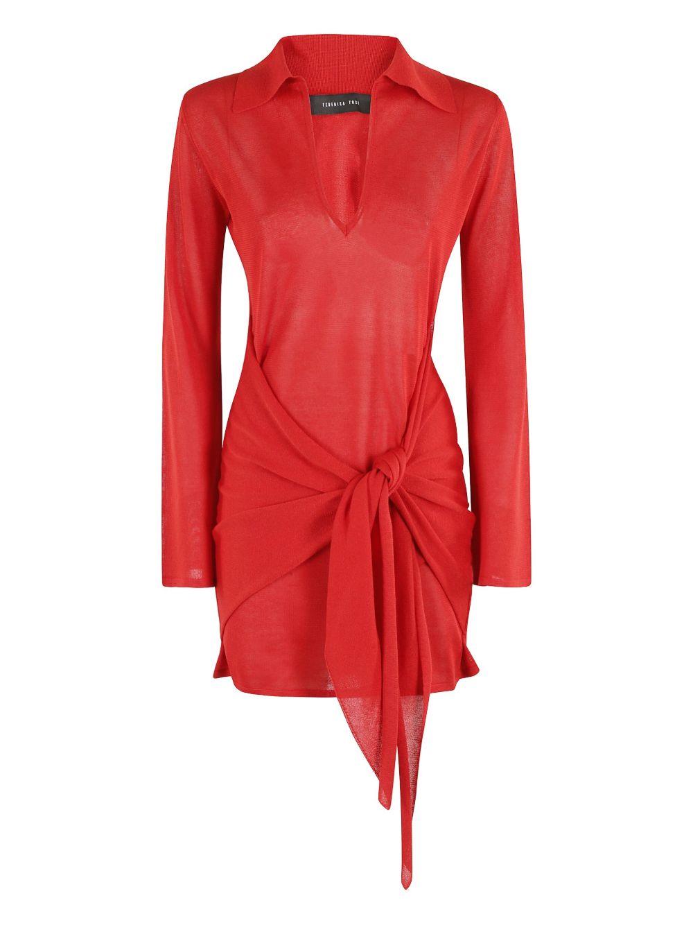 Federica Tosi knotted-detail dress - Brown