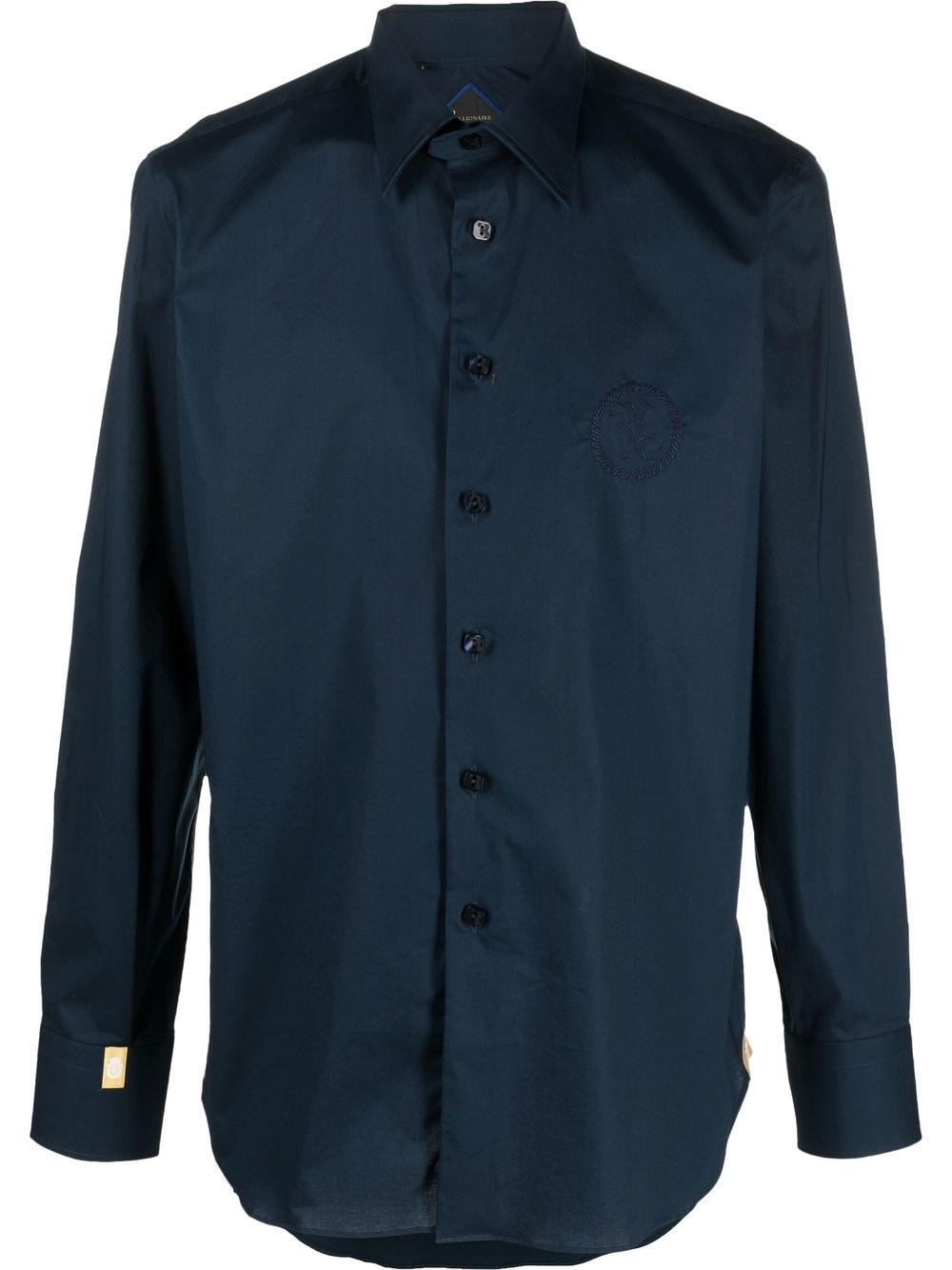 Silver cut long-sleeve shirt - Blue