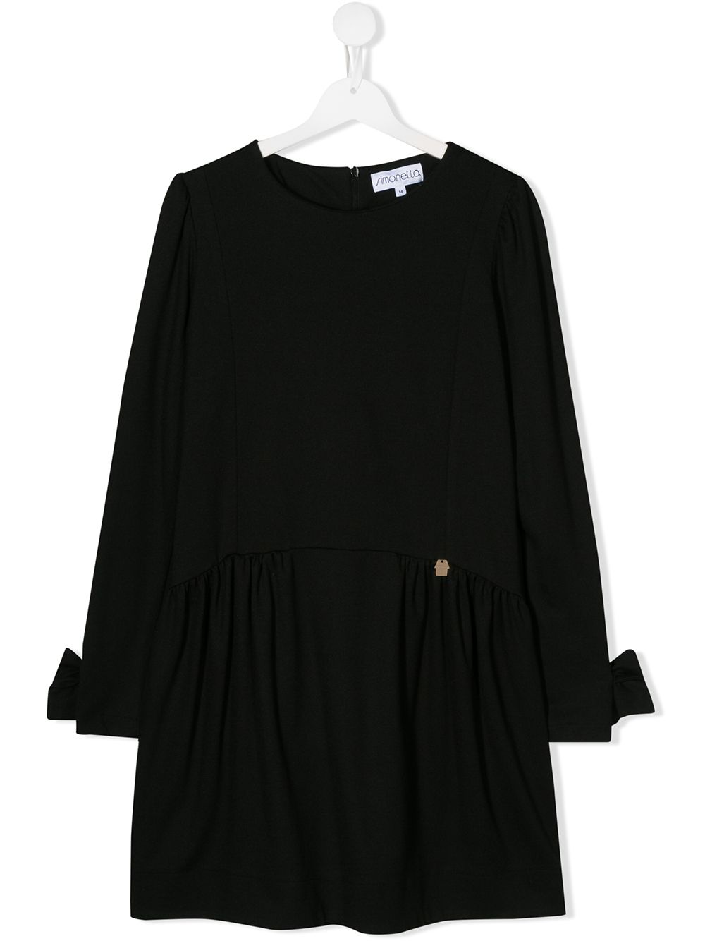 TEEN long-sleeve mini dress - Black