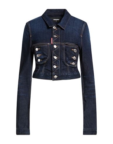 Woman Denim outerwear Blue Size 2 Cotton, Elastane