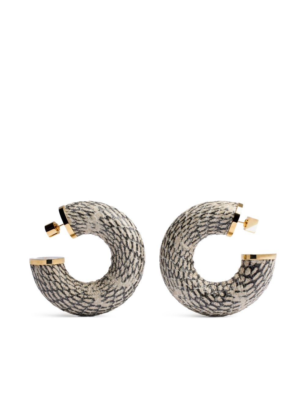 Python-effect hoop earrings - Gold