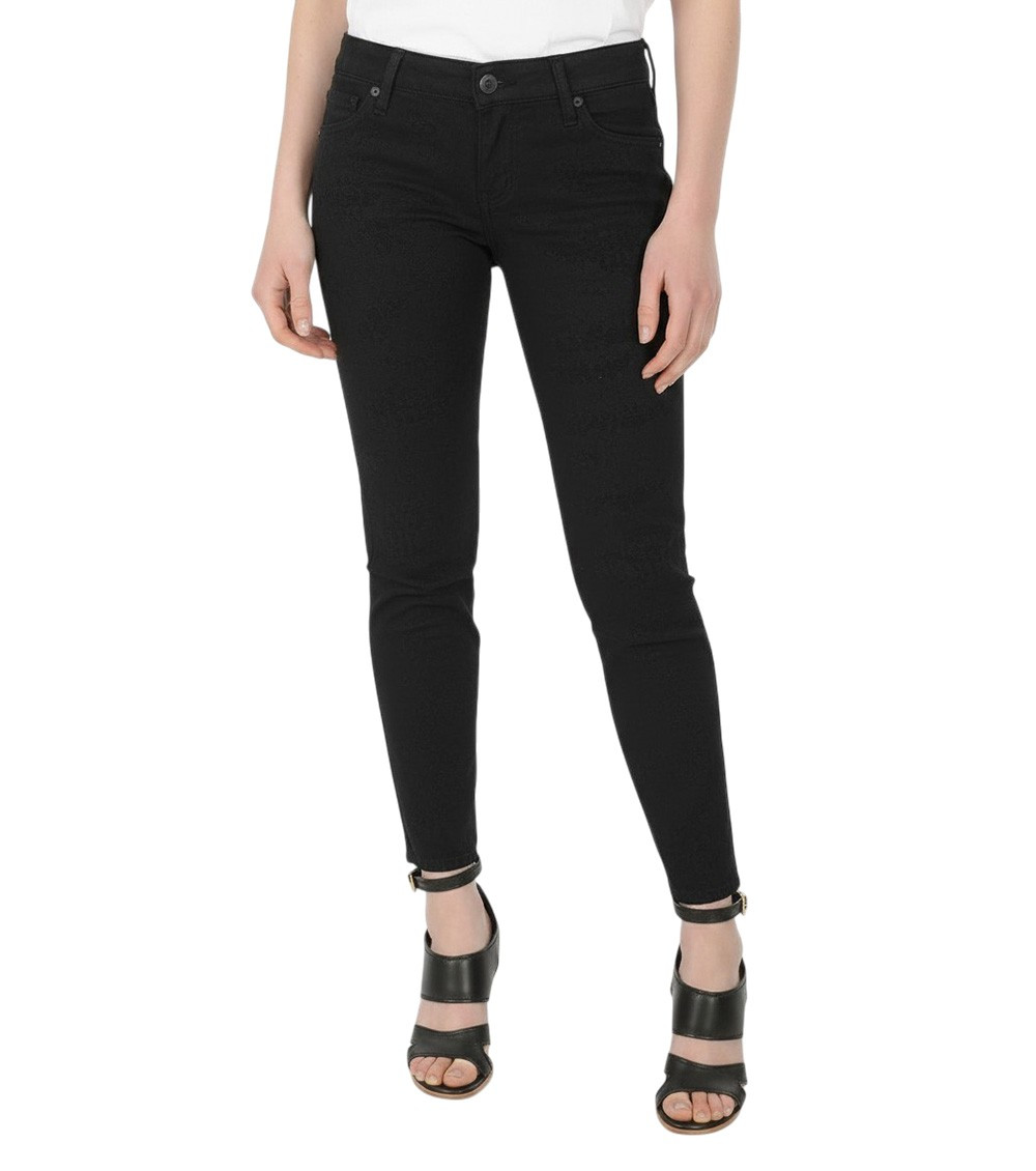 Black Skinny Mid Rise Jeans