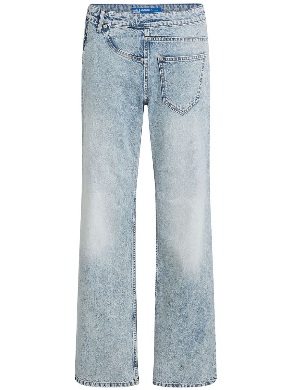 Twisted mid-rise jeans - Blue