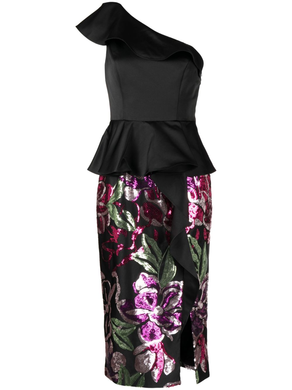 Sequin-embellishment dress - Black