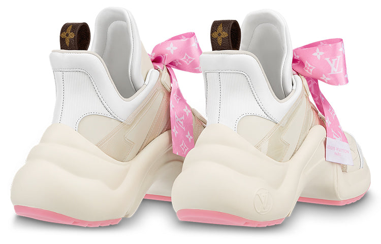 (WMNS) Archlight 1.0 Sneakers 'Beige with Pink Monogram Ribbon'