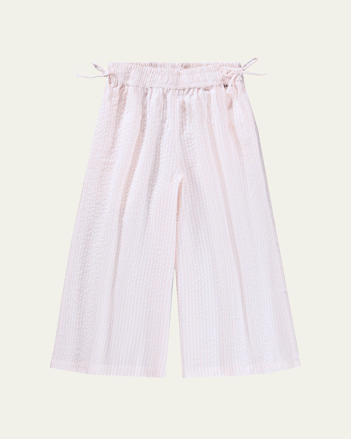 Girl's Aurora Striped Wide-Leg Cotton Pants