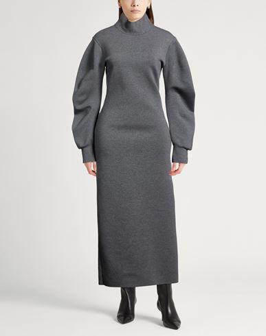 Woman Maxi dress Grey Size S Wool, Polyamide, Polyurethane