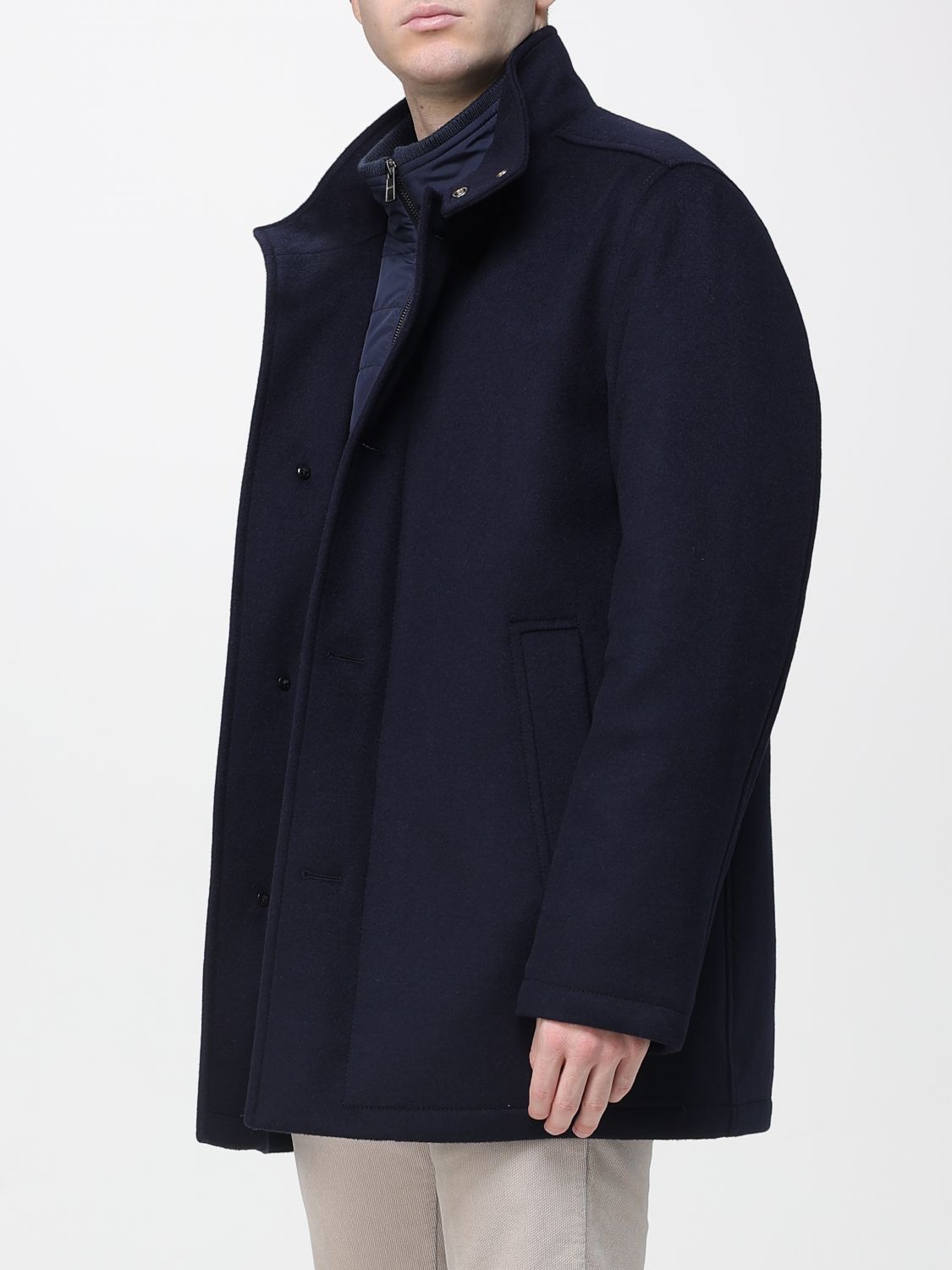Trench Coat Men color Blue