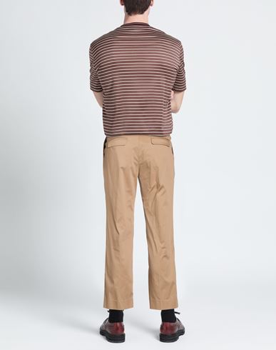 Roberto P Luxury Man Pants Camel Size 38 Cotton, Elastane